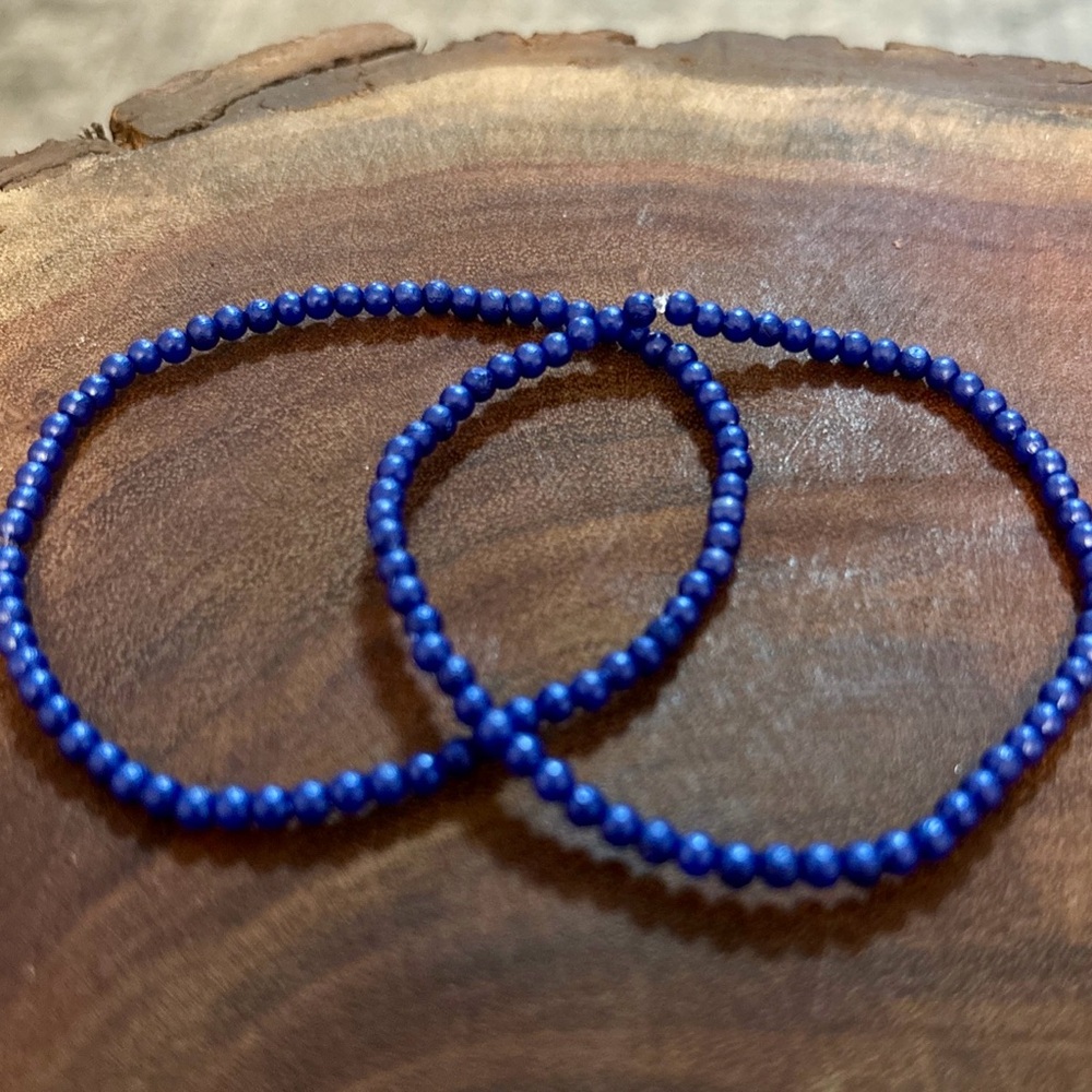 NWT Repurposed Vintage Beaded Blue Bracelet